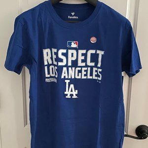 Fanatics L Los Angeles Dodgers Royal 2020 Post-Season Locker Room SS T-Shirt NWT